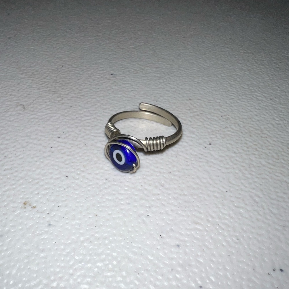 Silver Evil Eye Ring